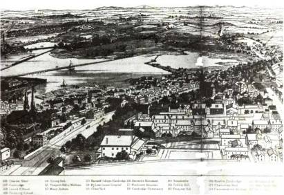 Boston, early 1850s, partial panoramic view